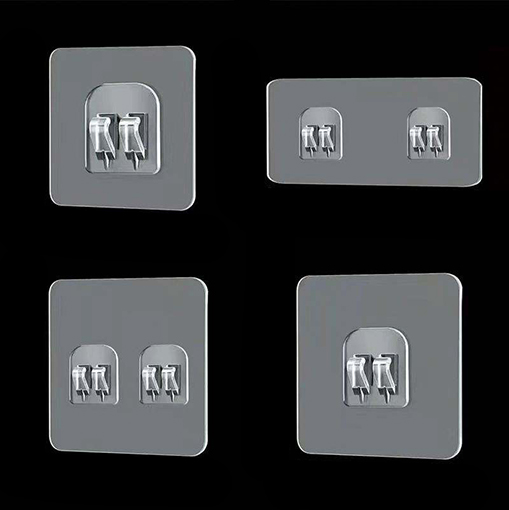Transparent and non-marking hooks