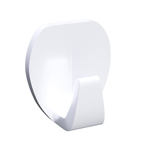White plastic hooks