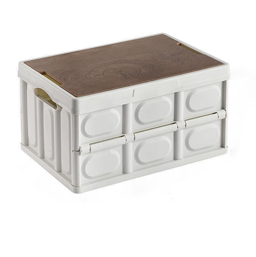 Medium folding storage box (wooden lid model)