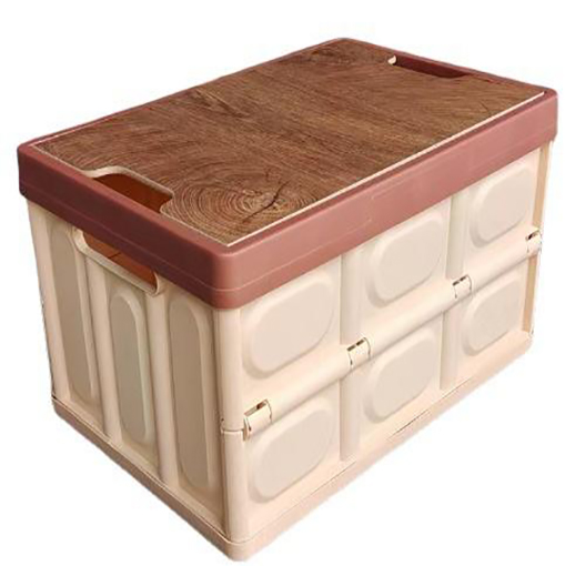Large folding storage box (wooden lid model)
