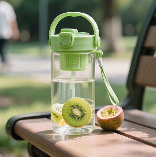 Cup with handle and snap-on lid (large)