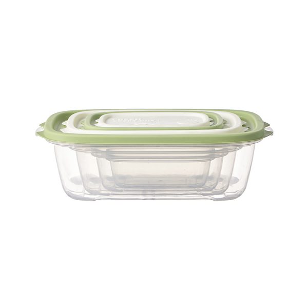 Rectangular 4-Piece Food Organizer (250mL 500mL 1L 2L)