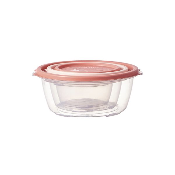Round Large, Medium and Small 3-Piece Food Storage Box (500mL 1L 2L)