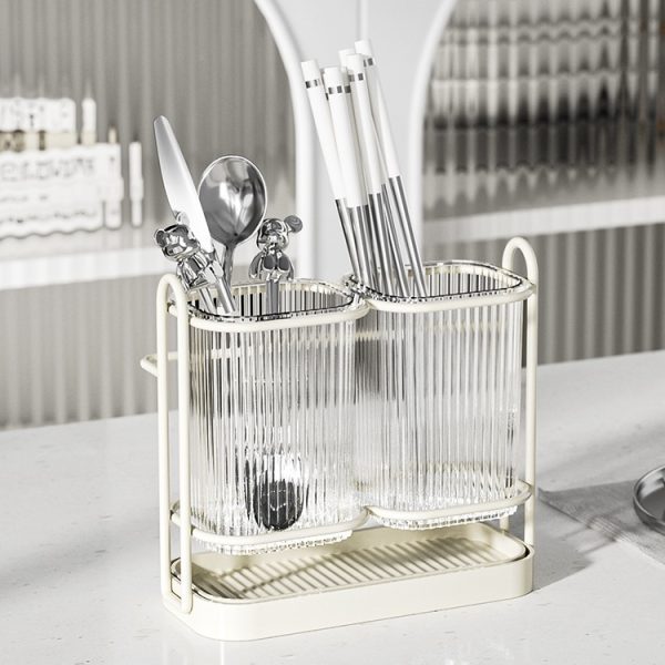 Double-barreled wrought iron chopstick cage（HYSYA7-6208）
