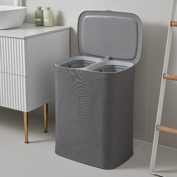 Laundry basket 50L with inner plastic handle(HYSYA4-70498B)