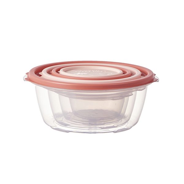 Round 4-Piece Food Storage Box (250mL 500mL 1L 2L)