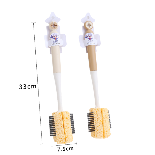 Two-in-one cup brush