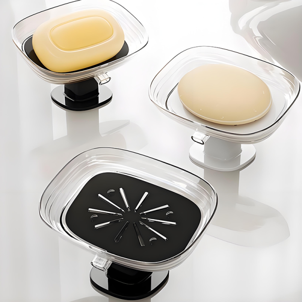 Suction cup drain large soap box (petal-shaped)