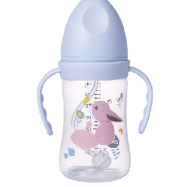 Wide-neck automatic baby bottle with handle(HYMYD1-3129)