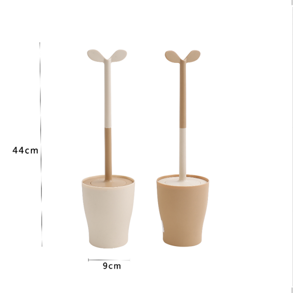 Flower pot toilet brush set