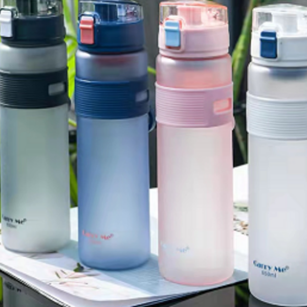 Frosted handle pop lid cup