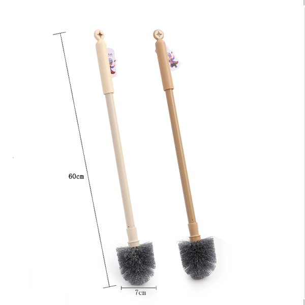 Round toilet brush