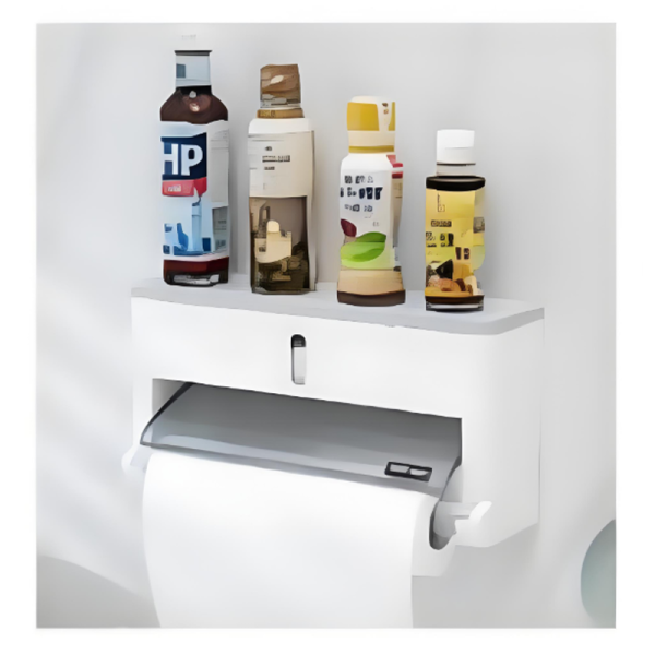 Kitchen Rack with tissue holder and  freezer bag box（HYSYA4-TH3730）