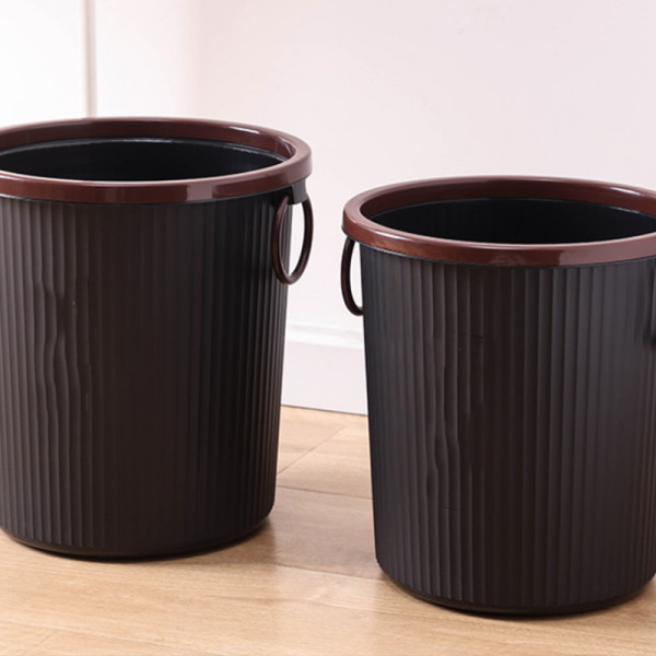 Double bin trash can