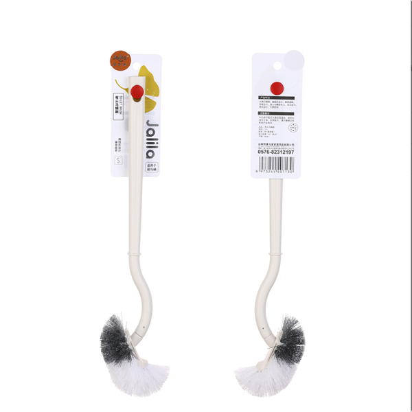 Curved toilet brush