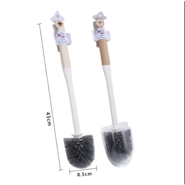 Two-color round toilet brush