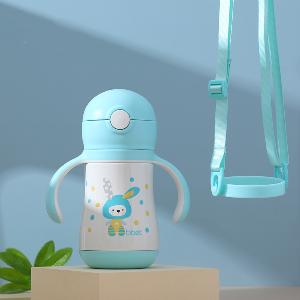 Blue Starlight Rabbit Series Stainless Steel Insulated Water Bottle with Handle