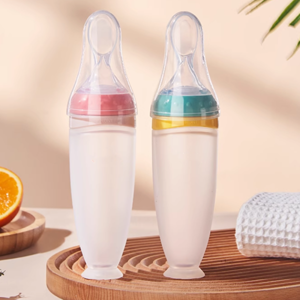 Silicone feeding utensil