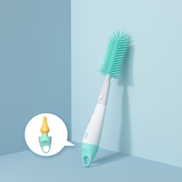 Silicone baby bottle brush 2-in-1