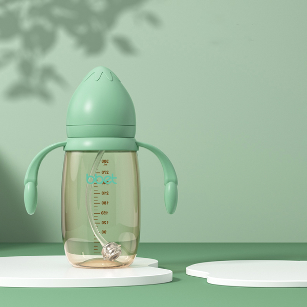 PPSU Medium Mouth Automatic Little Strawberry Baby Bottle with Handle