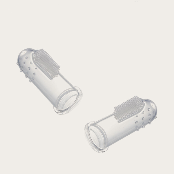 Transparent Finger Toothbrush (Set of 2 with Storage Case)