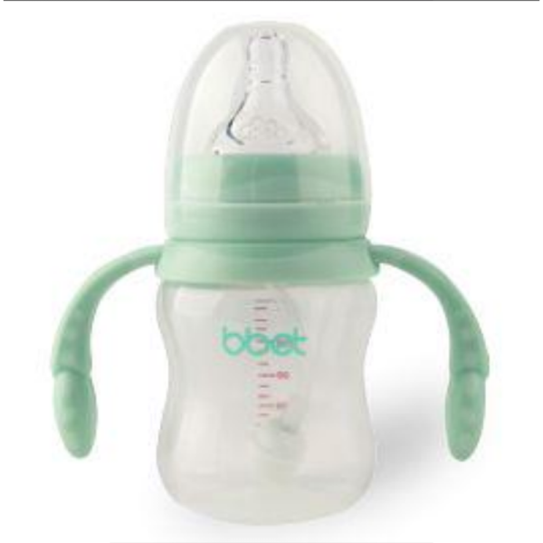 PP medium-mouth camouflage automatic baby bottle with handle